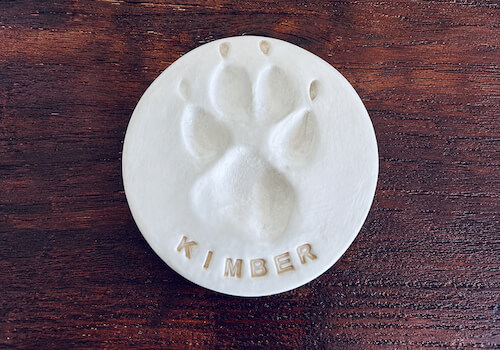 Ceramic Clay paw print